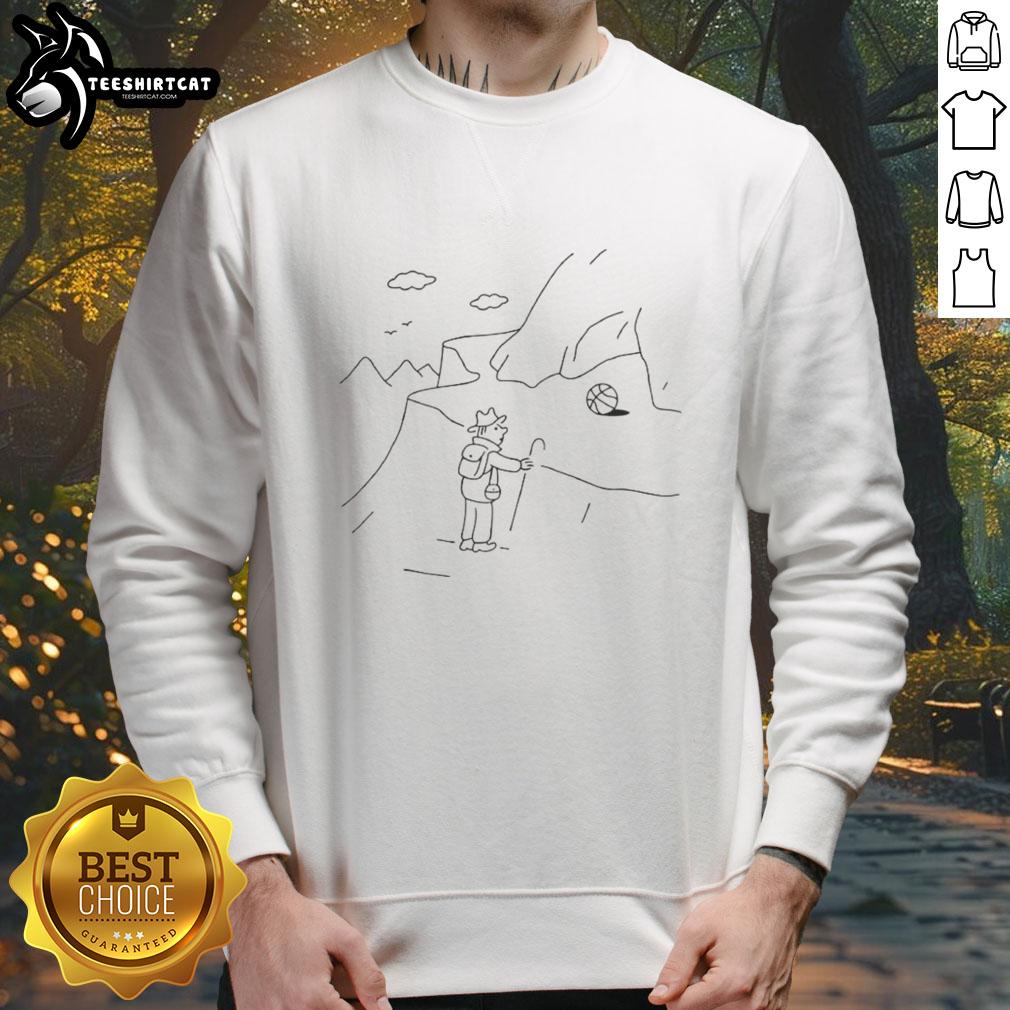 premium-life-coach-mountain-climber-sketch-sweatshirt Premium life coach mountain climber sketch on a stylish sweatshirt, perfect for adventurous and motivational wear.