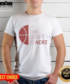 Alt Text: Premium Lilly The Court Is Hers T-Shirt featuring stylish design and vibrant colors for tennis enthusiasts.