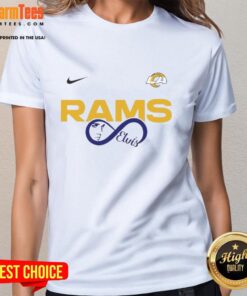 Premium Los Angeles Rams NFL Elvis Presley Loves You fan ladies tee in vibrant colors, perfect for passionate NFL supporters.