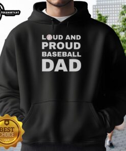 Premium Loud and Proud Baseball Dad Hoodie in navy blue, perfect for cheering on your favorite team in style.