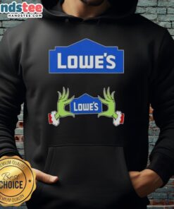 Premium Lowe's X Grinch Hands Merry Christmas T-Shirt - Image 2