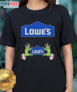 Premium Lowe's X Grinch Hands Merry Christmas T-Shirt - Image 3