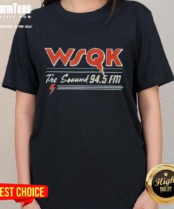Premium Lucas Sinclair WSQK 94.5 FM ladies tee featuring stylish design and comfortable fit for fans and fashion lovers.