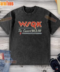 Premium Lucas Sinclair WSQK 94.5 FM washed t-shirt featuring a stylish design for fans of the show.