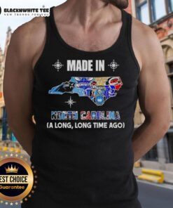 Premium Made in North Carolina tank top featuring a unique mashup logo inspired by local teams.