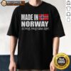 Premium Made In Norway Long Time Ago Flag T-Shirt featuring a vintage Norwegian flag design on a stylish tee.
