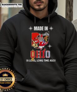 Alt Text: Premium Made in Ohio State Buckeyes and Cleveland Cavaliers mashup logo hoodie featuring a unique design.
