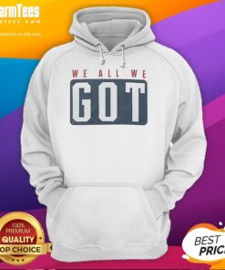 Premium Marcus Jones We All We Got Hoodie in black, featuring a stylish design and cozy fit for casual wear.