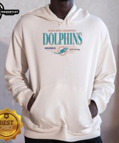 Premium Miami Dolphins NFL Super Bowl Champions vintage logo hoodie featuring team colors and classic design.