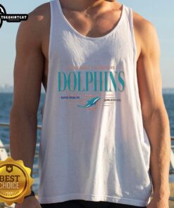 Premium Miami Dolphins NFL Super Bowl Champions vintage logo tank top showcasing team pride and classic style.