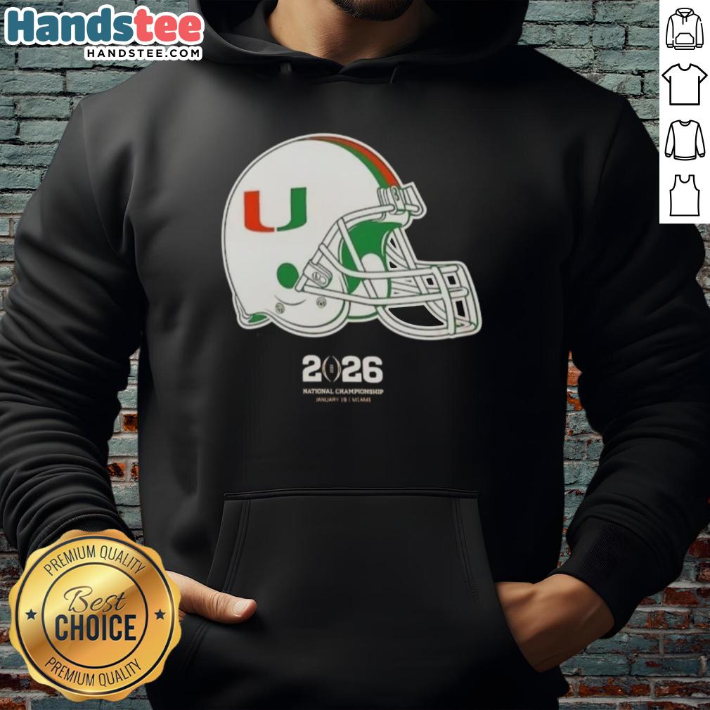 premium-miami-hurricanes-football-2026-national-championship-helmet-hoodie Premium Miami Hurricanes Football 2026 National Championship Helmet Hoodie featuring team colors and logo.
