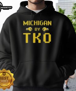 Premium Michigan by TKO Jon Rothstein classic video game hoodie featuring iconic design and vibrant colors.