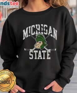 Vintage Michigan State Spartans hockey sweatshirt featuring premium logo design for fans and sports enthusiasts.