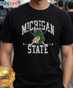Premium Michigan State Spartans Hockey vintage logo t-shirt featuring classic design and team colors for fans.
