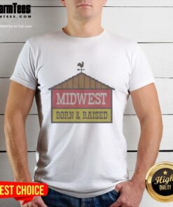 Premium Midwest Fuel T-Shirt featuring 'Born And Raised In Indiana' design, perfect for proud Hoosiers and fuel enthusiasts.