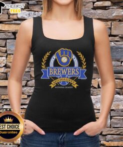 Premium Milwaukee Brewers National League Cooperstown Crest Tank Top for stylish baseball fans and summer wear.