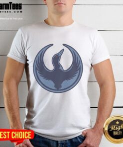 Premium Minnesota Rebel Alliance T-shirt featuring the state bird Loon, perfect for political protests and rallies.