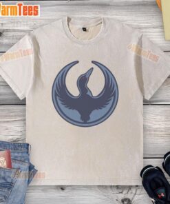 Premium Minnesota Rebel Alliance protest t-shirt featuring the state bird, the loon, in a stylish washed design.