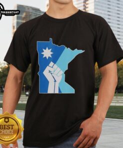 Premium Minnesota Rebel New State Flag T-Shirt featuring vibrant design, ideal for showing off Minnesota pride.