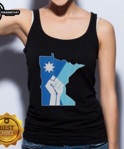 Alt Text: Premium Minnesota Rebel New State Flag Tank Top featuring a stylish design and vibrant colors for summer wear.