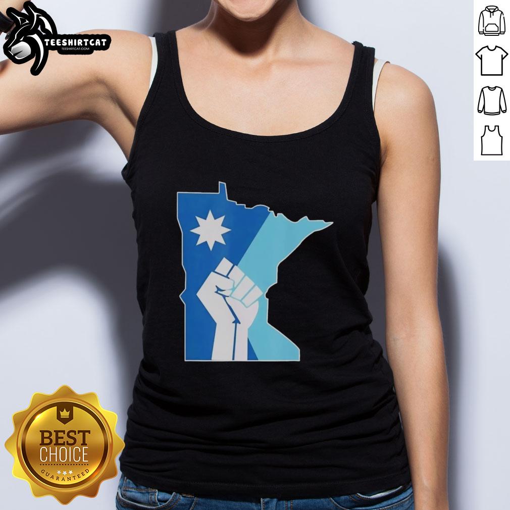 premium-minnesota-rebel-new-state-flag-tank-top Alt Text: Premium Minnesota Rebel New State Flag Tank Top featuring a stylish design and vibrant colors for summer wear.