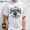 Alt Text: Premium Montana State Bobcats NCAA Division I Football Champions 2025 helmet logo t-shirt design in blue and gold.