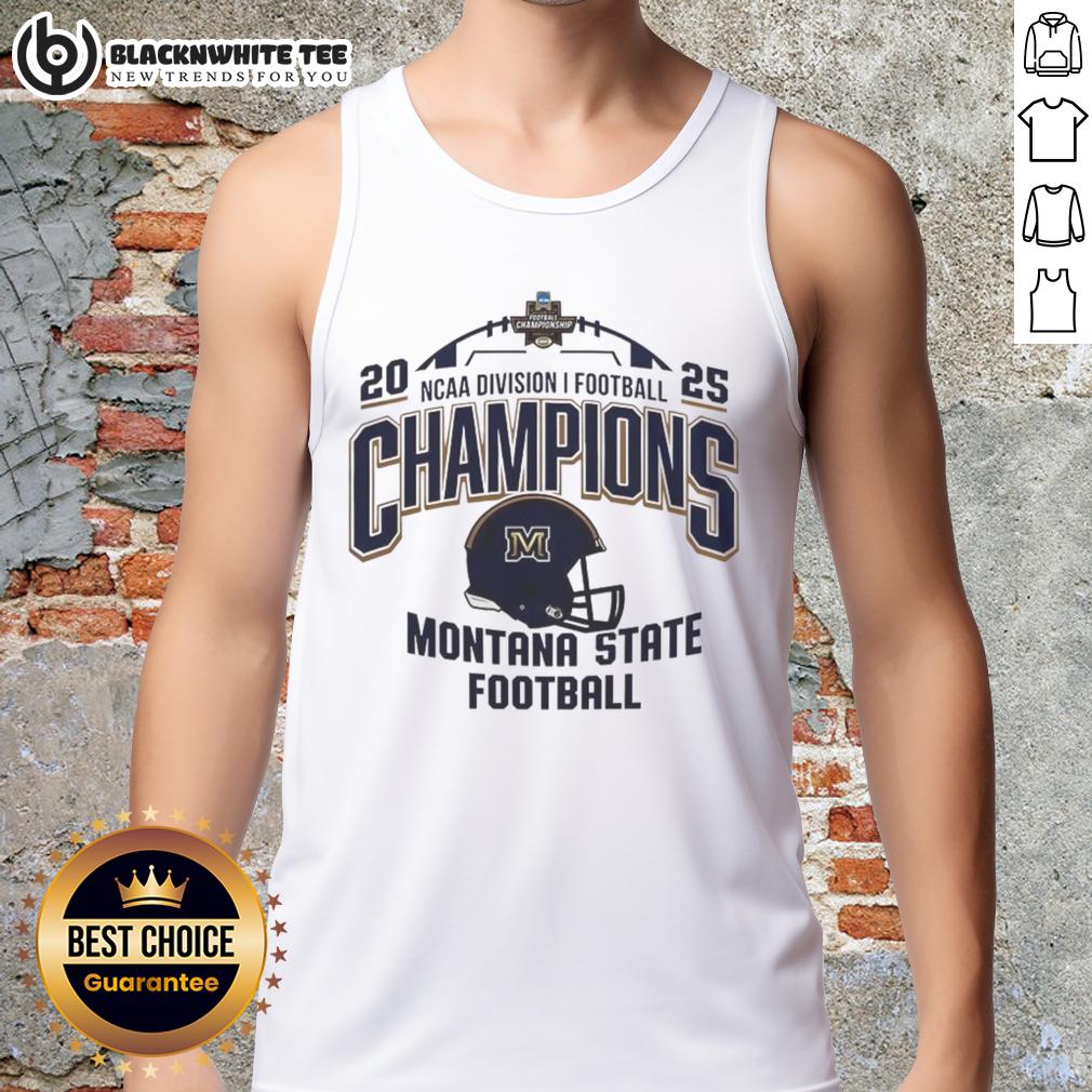 Premium Montana State Bobcats NCAA Division I Football Champions 2025 Helmet Logo Tank Top Alt Text: Premium Montana State Bobcats NCAA Division I Football Champions 2025 helmet logo tank top for fans and athletes.
