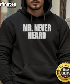 Premium Mr Never Heard Hoodie in stylish design, showcasing comfort and quality for casual wear enthusiasts.