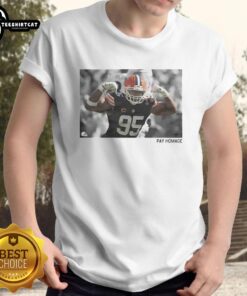 Premium Myles Garrett Pay Homage T-Shirt featuring bold graphics and a comfortable fit for fans of NFL merchandise.