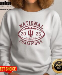 Premium Indiana Hoosiers Undefeated College Football Playoff Sweatshirt, 2025 National Champions design.