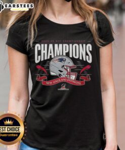 Premium New England Patriots 2025-2026 AFC Championship Champions Ladies Tee, stylish and comfortable fan apparel.