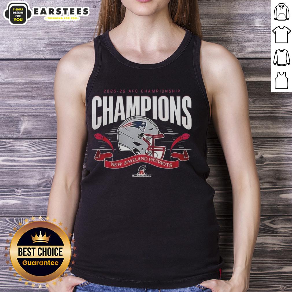 premium-new-england-patriots-2025-2026-afc-championship-champions-tank-top Premium New England Patriots 2025-2026 AFC Championship Champions tank top featuring team colors and logo design.