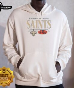 Premium New Orleans Saints NFL Super Bowl Champions vintage logo hoodie showcasing team spirit and championship pride.