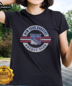 Premium New York Rangers Surround Ladies Tee featuring a stylish design for female fans of the NHL team.
