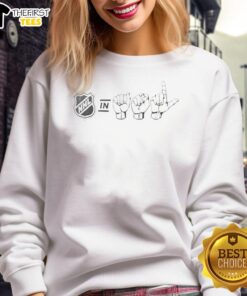 Premium NHL in ASL Sweatshirt featuring a stylish design for hockey fans who appreciate American Sign Language.