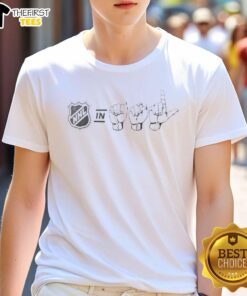 Premium NHL in ASL T-Shirt featuring a stylish design for hockey fans who love American Sign Language.