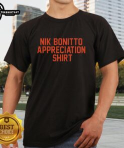 Premium Nik Bonitto Appreciation T-Shirt featuring bold graphics and comfortable fabric, perfect for fans and collectors.
