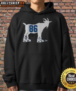 Premium Nikita Kucherov GOAT 86 Hoodie featuring bold graphics and a comfortable fit for hockey fans.