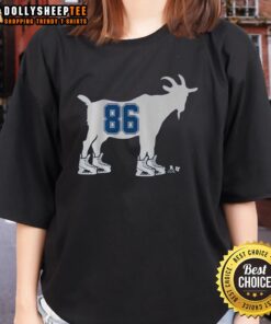 Premium Nikita Kucherov Goat 86 Ladies Tee featuring a stylish design perfect for hockey fans and casual wear.