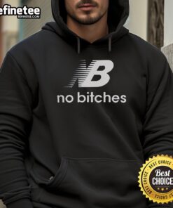 Premium No Bitches NB Hoodie in black with stylish design, perfect for casual streetwear fashion.