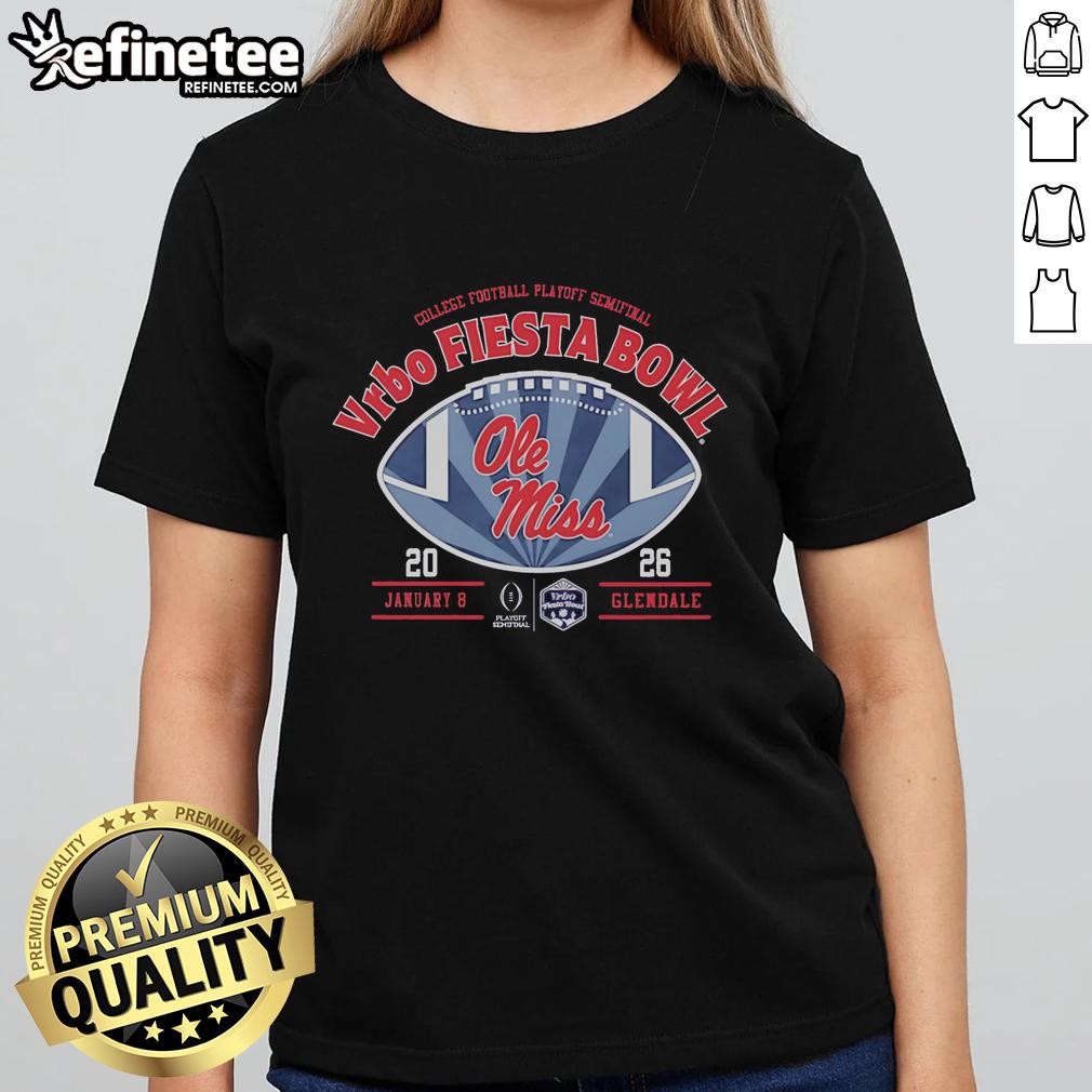 premium-ole-miss-football-fiesta-bowl-football-ladies-tee Alt Text: Premium Ole Miss Football Fiesta Bowl Ladies Tee featuring vibrant team colors and stylish design for fans.