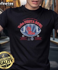 Premium Ole Miss Football Fiesta Bowl T-Shirt featuring team colors and logo, perfect for game day and fan apparel.