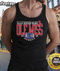 Premium Ole Miss Rebels CFP Allstate Sugar Bowl Champions 2026 tank top featuring team colors and logo design.