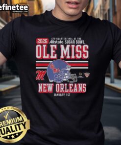 Premium Ole Miss Rebels CFP Quarterfinal Allstate Sugar Bowl 2025-2026 T-Shirt showcasing team pride and style.