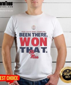 Premium Ole Miss Rebels Fiesta Bowl Champions 2026 T-Shirt featuring team colors and logo, perfect for fans and celebrations.