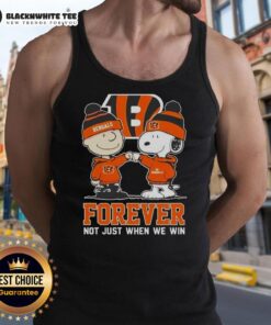Premium Peanut Snoopy and Charlie Brown Cincinnati Bengals tank top, celebrating fandom beyond just winning.