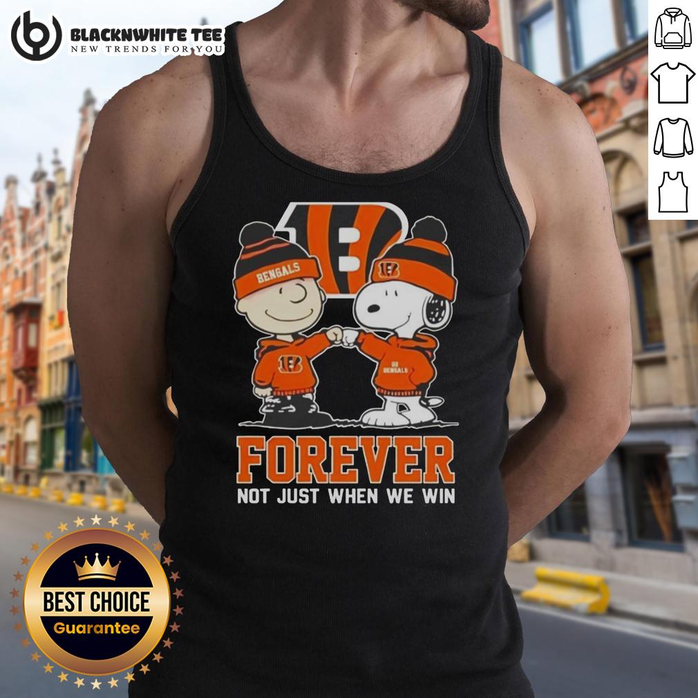 Premium Peanut Snoopy Charlie Brown Cincinnati Bengals Forever Not Just When We Win Tank Top Premium Peanut Snoopy and Charlie Brown Cincinnati Bengals tank top, celebrating fandom beyond just winning.