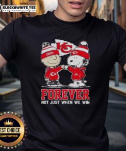 Premium Peanut Snoopy Charlie Brown Kansas City Chiefs T-Shirt celebrating fandom, perfect for loyal fans all season.