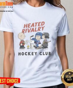 Premium Peanuts Heated Rivalry Hockey Club graphic ladies tee featuring a stylish design for hockey fans.