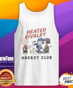 Premium Peanuts Heated Rivalry Hockey Club graphic tank top featuring a bold design for hockey fans and sports enthusiasts.